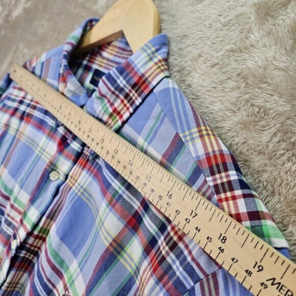 Ralph Lauren Dress Shirt Classic Fit Plaid Mens Sz L Oxford Long Sleeve Colorful - Picture 7 of 10